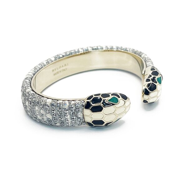 BVLGARI Bulgari Serpenti Forever Open Cuff Bangle Bracelet Snake Serpent Head - Picture 3 of 7